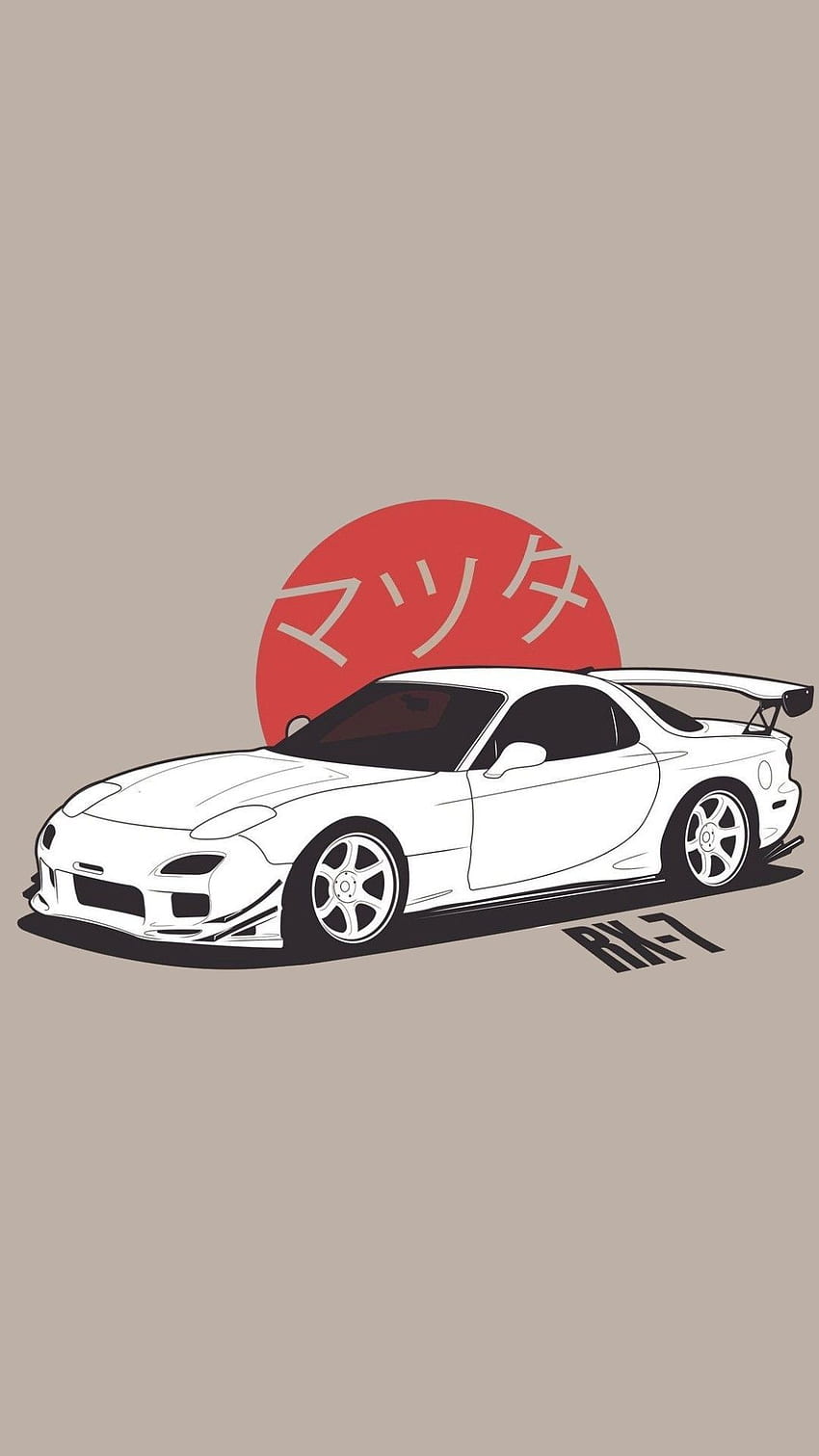 Mazda RX7 FD3S. Ilustraciones de autos, Jdm, autos de arte, autos deportivos japoneses fondo de pantalla del teléfono