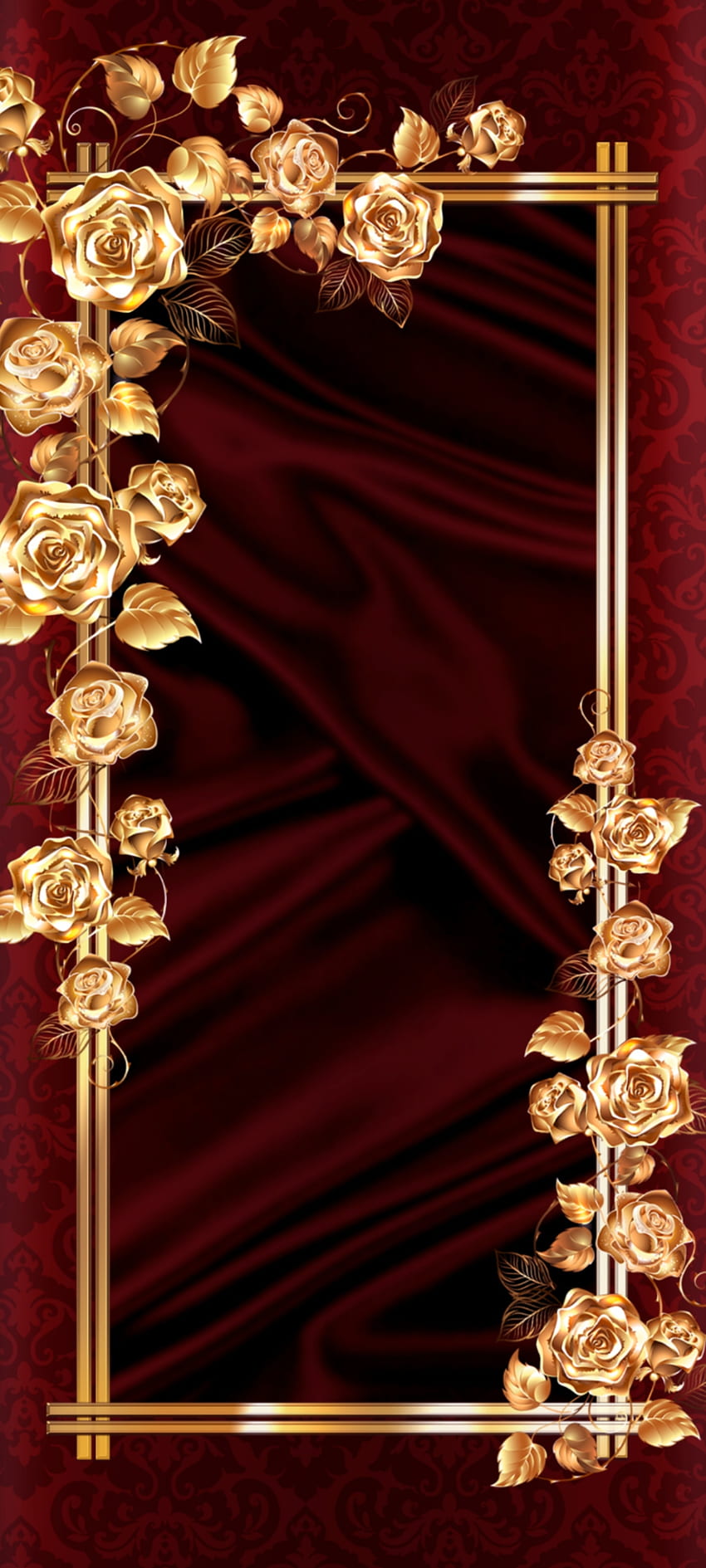 Red Rose fabric, gold, flowers, product, premium, Luxury, metal HD phone wallpaper