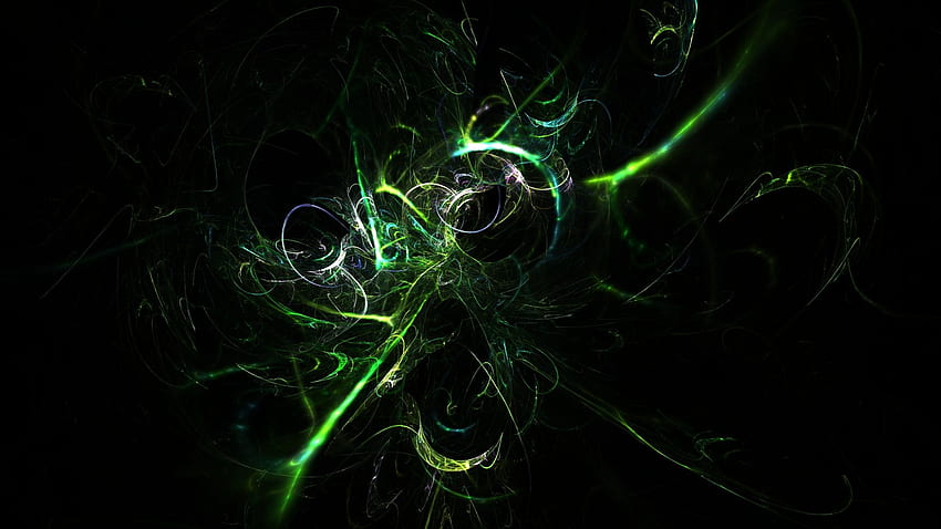 zielony rozbłysk, płomienie, abstrakcyjny, , tło, 250771, Czarny Zielony Streszczenie Tapeta HD