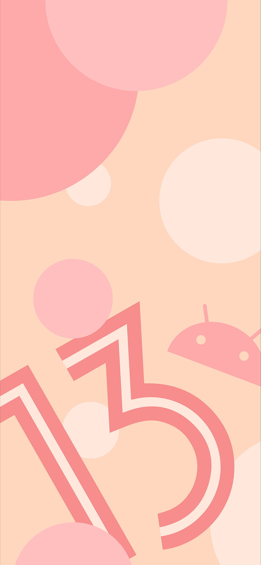 Android 13、オレンジ、マゼンタ HD電話の壁紙