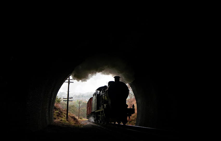 背景, 電車, のトンネル, セクション 説明 高画質の壁紙