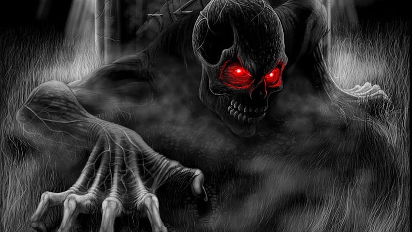 Scary Halloween Skull Red Eyes [] :, 1920 X 1080 Horror HD wallpaper