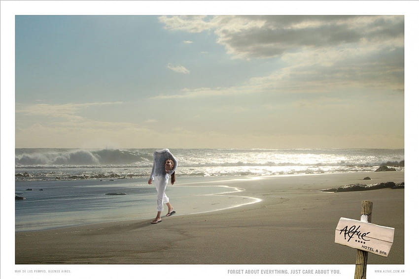 Walk on the Beach, sand, man, head, beach, shore, carry, clouds, sky, water HD wallpaper