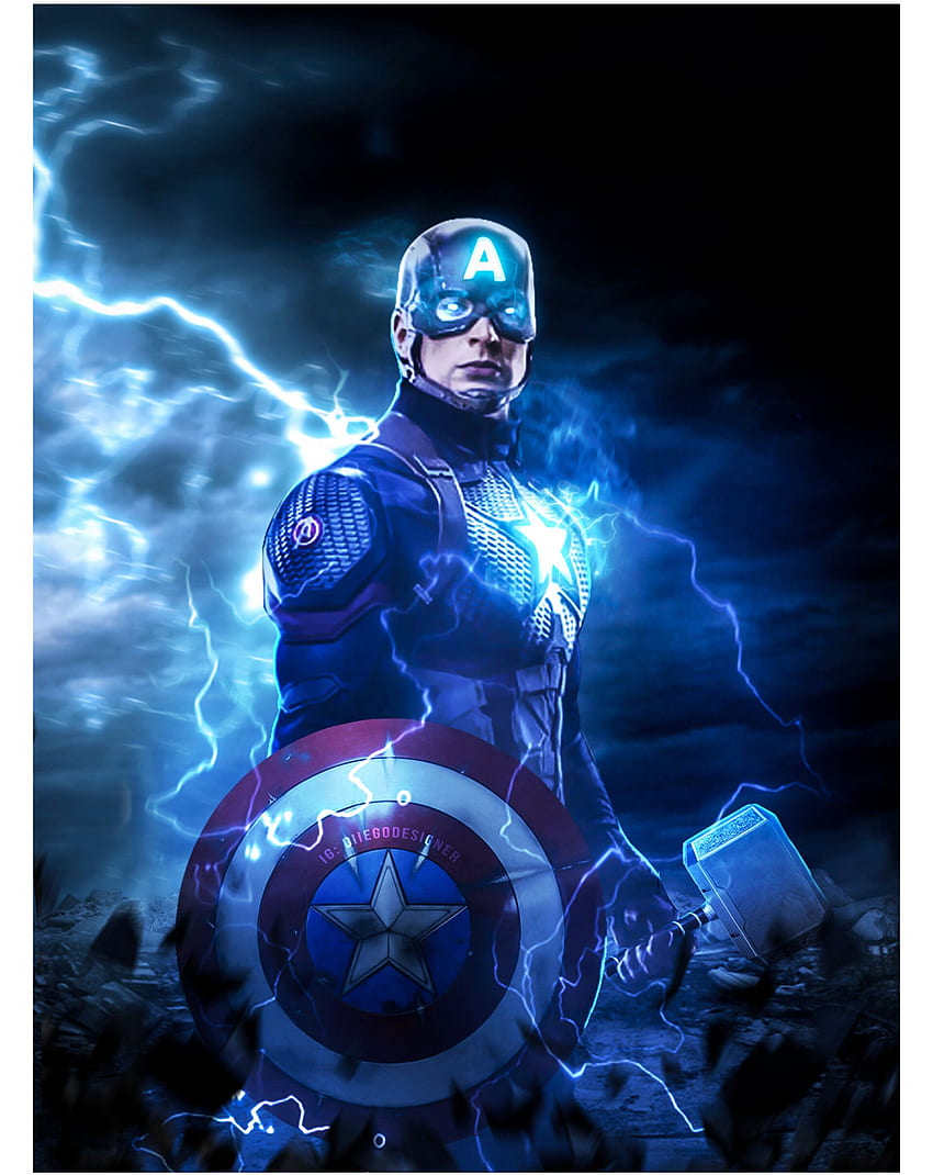 FIN DE PARTIE: CAPITAINE AMÉRIQUE MJOLNIR. Films Marvel, Captain America Fond d'écran de téléphone HD
