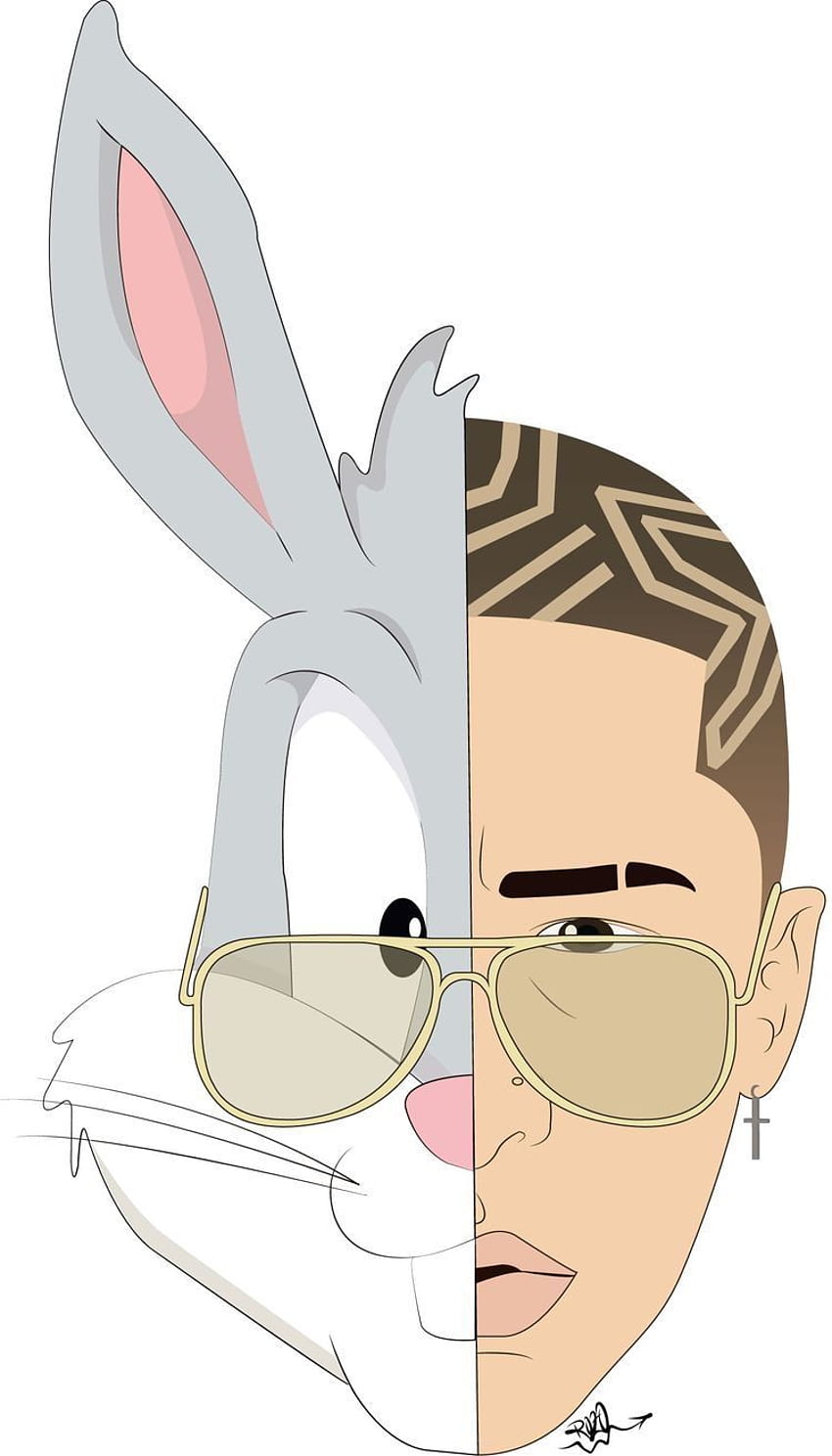 Bunny Drawing, Bad Bunny HD phone wallpaper
