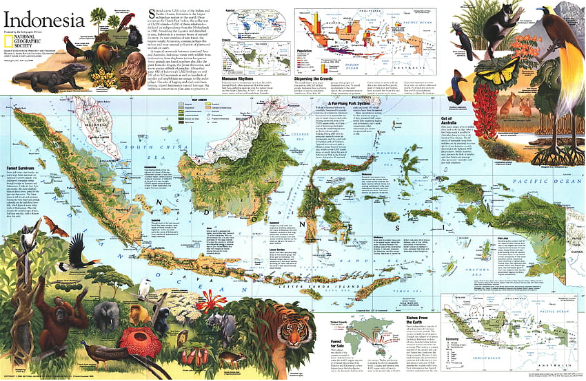 Indonésie National Geographic Channel papier, National Geographic, Carte de l'Indonésie Fond d'écran HD