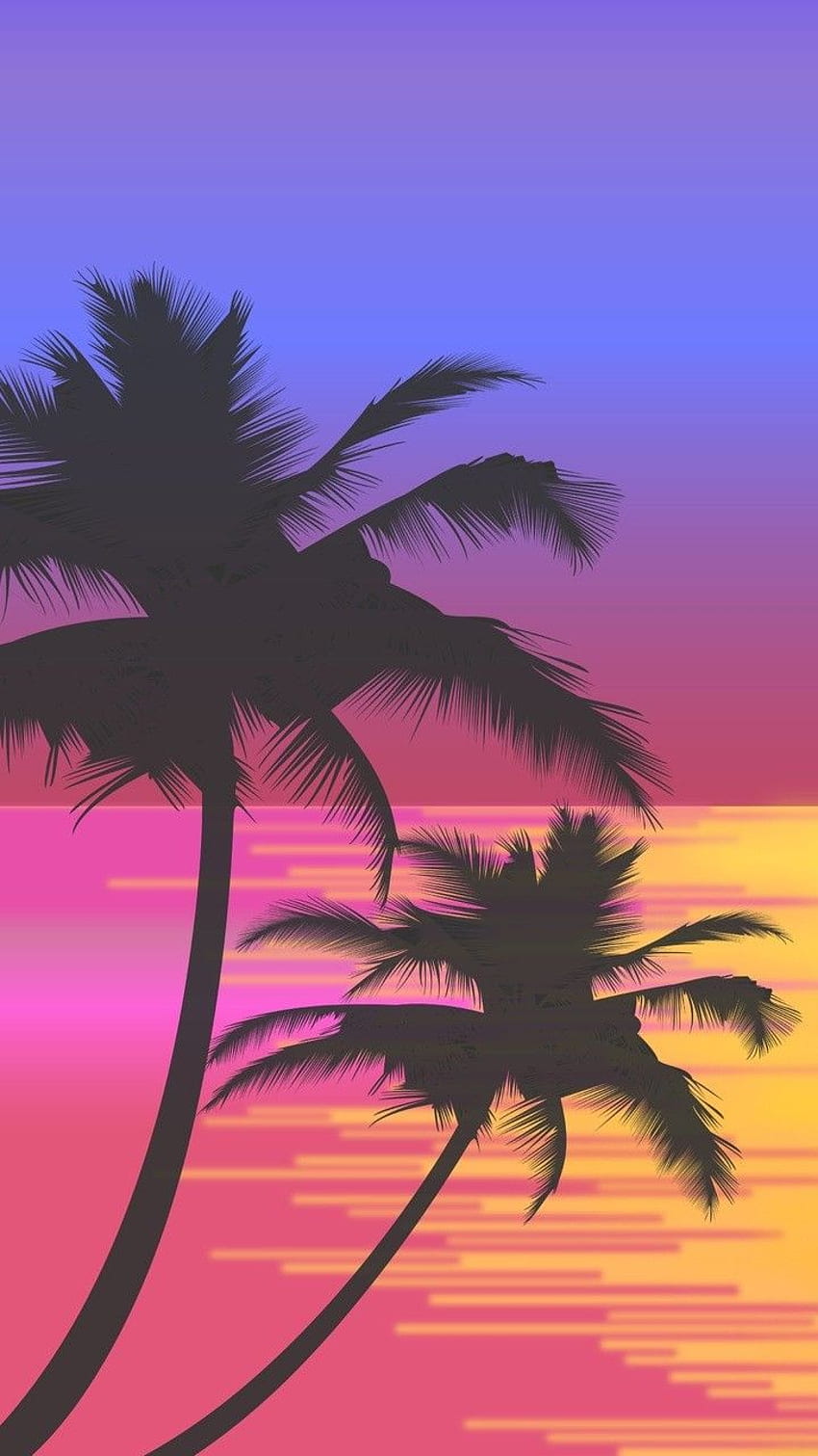 iPhone . Sky, Tree, Palm tree, Arecales, Woody plant, Purple HD phone wallpaper
