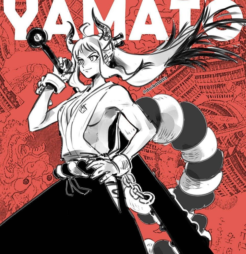 どりく on Twitter in 2020. One piece drawing, One piece manga, Kaido one piece, Yamato One Piece Tapeta na telefon HD