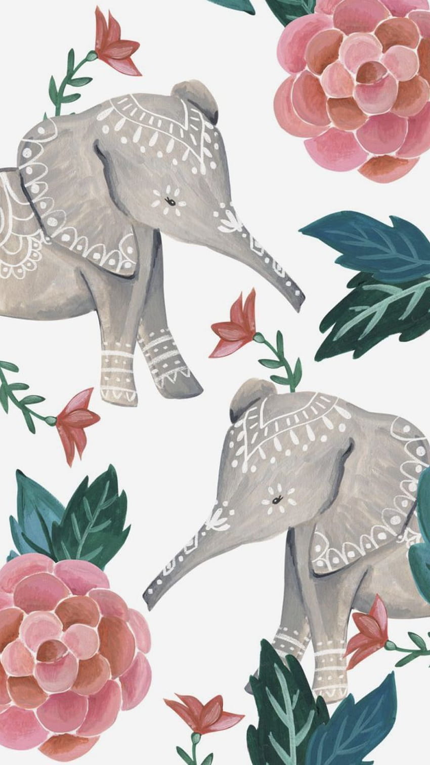 Boho Elephant [Stampa artistica] en 2020. Elephant , Elephant art, Elephant print art, Boho Indie Elephant fondo de pantalla del teléfono