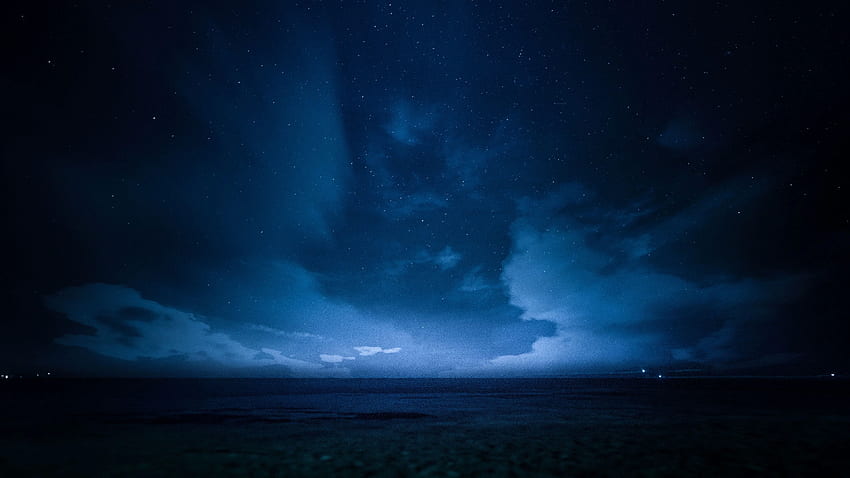 Starry sky, horizon, night, dark u, 3840 X 2160 Dark HD wallpaper | Pxfuel