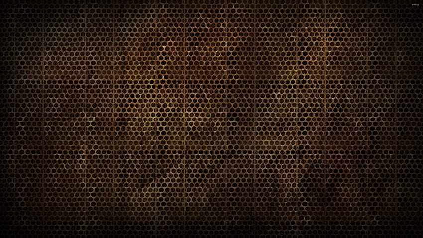 Patrón de rejilla metálica marrón - Resumen fondo de pantalla