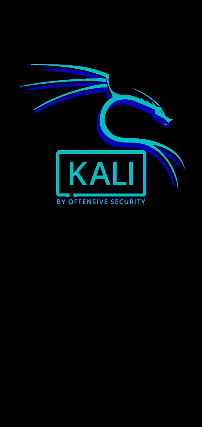 Kali Linux Pale Top, technologie, piratage, hacker, bleu, dragon Fond d'écran de téléphone HD