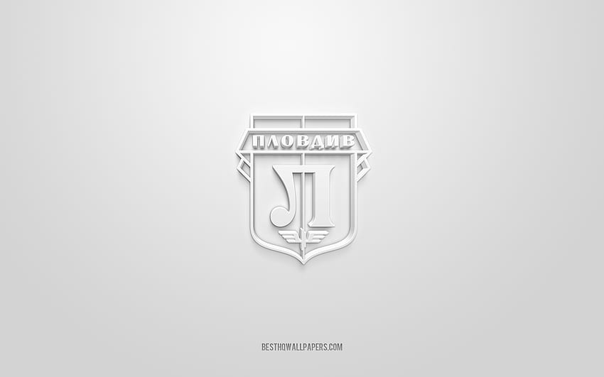 PFC Lokomotiv Plovdiv, creative 3D logo, white background, Bulgarian First League, 3d emblem, Bulgarian football team, Bulgaria, 3d art, Parva liga, football, PFC Lokomotiv Plovdiv 3d logo HD wallpaper