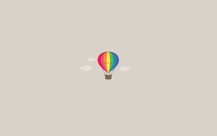 Balon na gorące powietrze. (), ładny minimalistyczny Tapeta HD