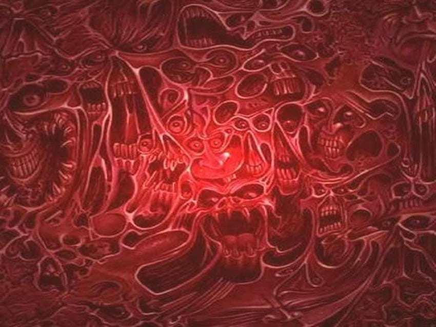 Blut und Eingeweide, Zähne, Reißzähne, Rot, Augen, Gesichter, Münder, Blut, Schreien HD-Hintergrundbild