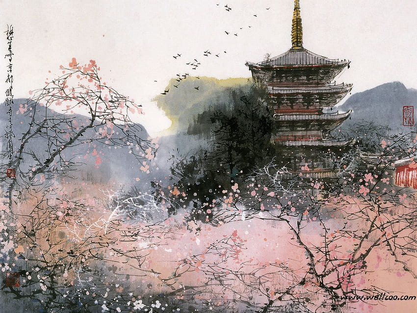 Modern Chinese Paintings : CHinese Brush Paintings - Chinese Ink HD wallpaper