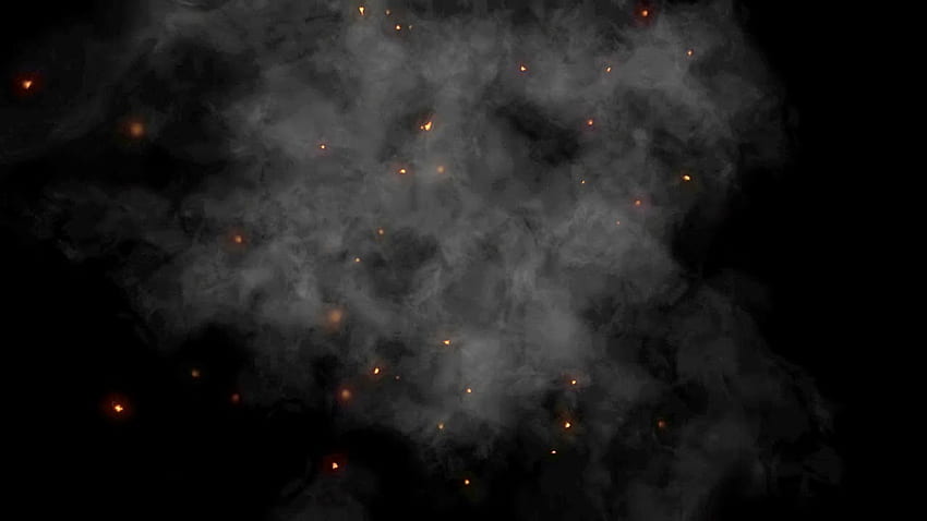 Video di di particelle di fuoco con effetto fumo Sfondo HD