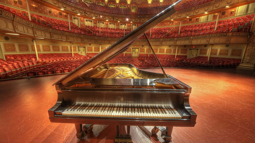 Steinway & Sons Piano alla Carnegie Music Hall Pittsburgh, Concert Hall U Sfondo HD
