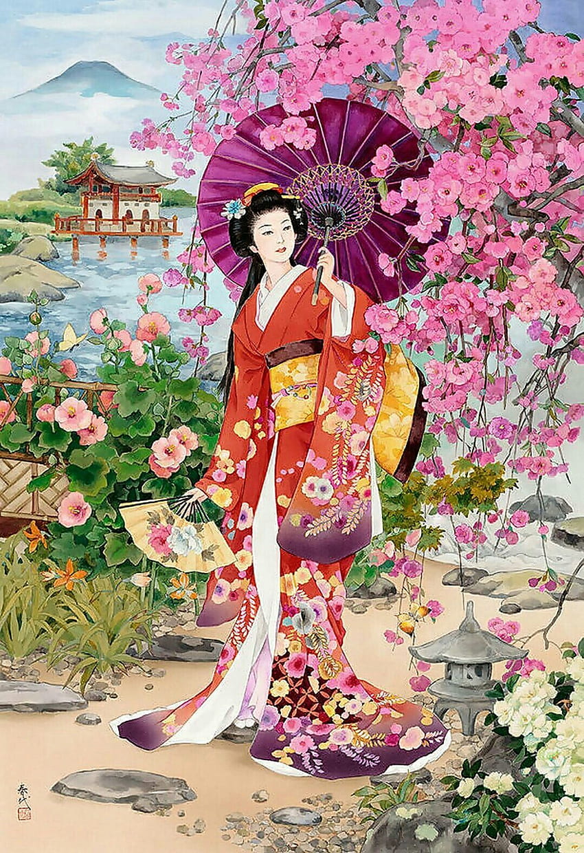 Hermosa pintura de estilo japonés (美しい和風の絵) ✨ HD phone wallpaper