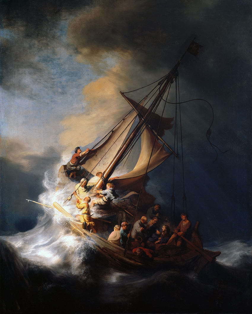 Christ In The Storm on The Sea of Galilee . 3D, Rembrandt HD phone wallpaper