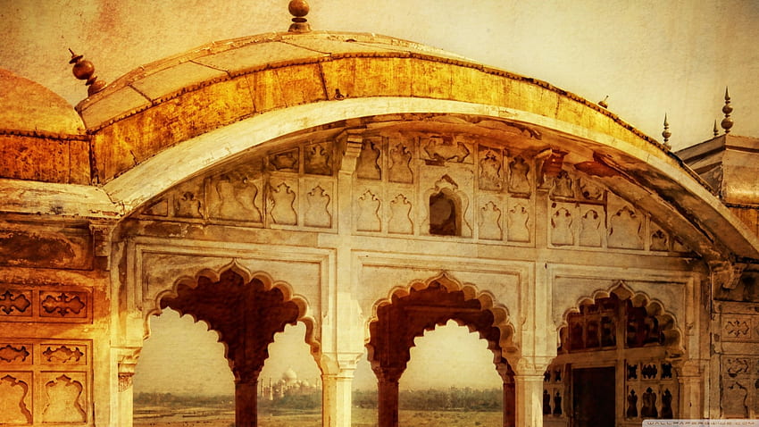 Indie, stary, architektura, indyjski pałac, podróże Tapeta HD