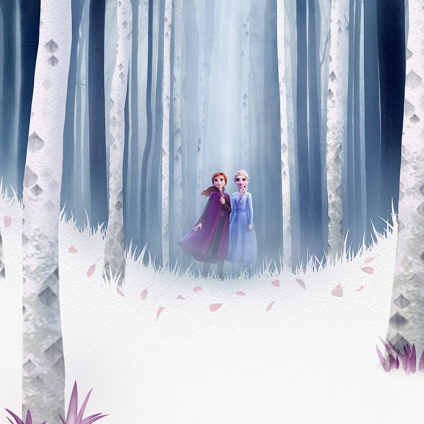 Karlar Ülkesi 2, Kraliçe Elsa ve Anna, film, donmuş orman, 2019 HD telefon duvar kağıdı