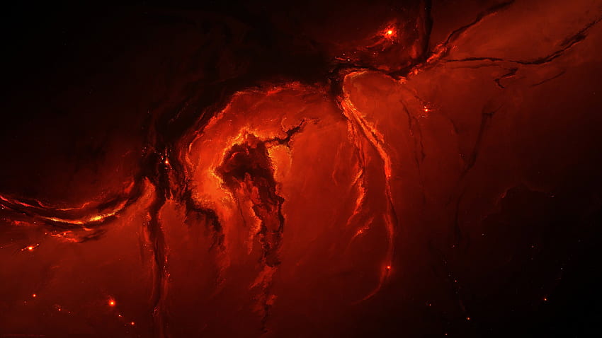 Fire Red Nebula Space Art Universe , Artist , Artwork , , Digital Art , Digital Universe , , Nebula , Space, Orange Space HD wallpaper