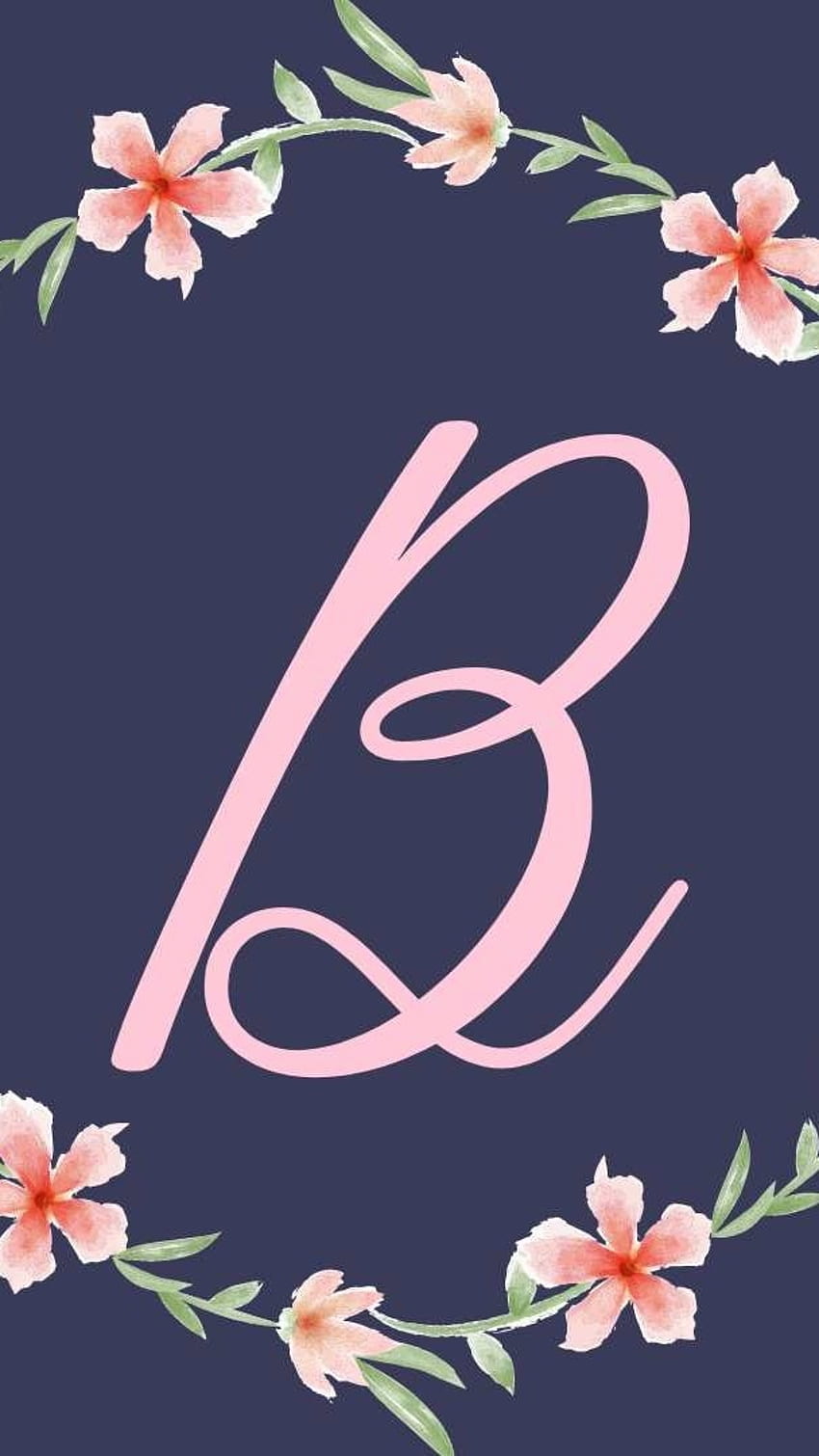 B Name, Floral, Pink Design, floral design, alphabet HD phone wallpaper |  Pxfuel