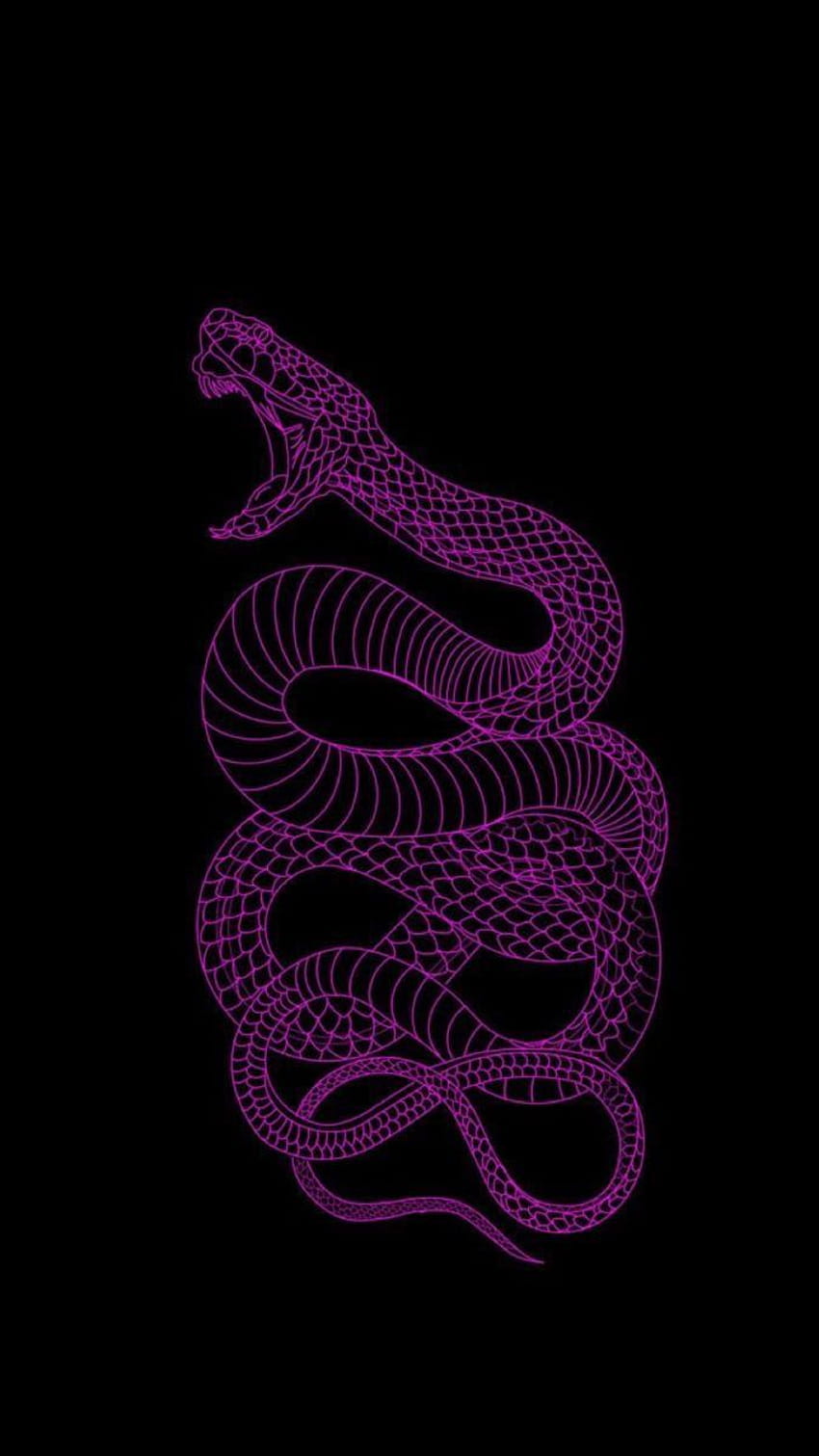 Neon Purple Snake, Japanese Snake HD phone wallpaper