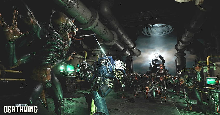 SPACE HULK Deathwing Fantasy Walka Warhammer Akcja Futurystyczny Sci Fi Wojownik Zbroja Plakat. Tapeta HD