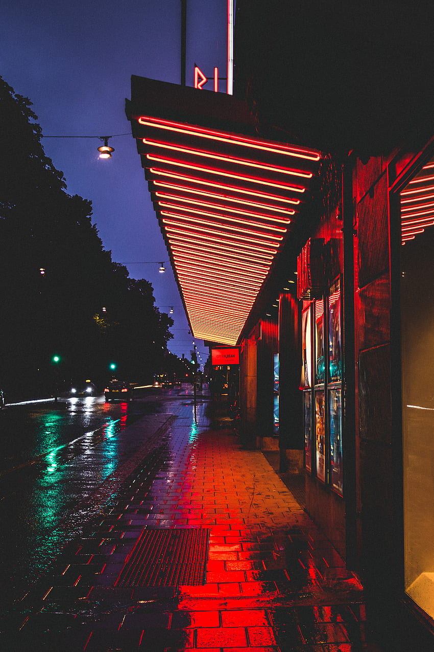 Städte, Nacht, Gebäude, Straße, Lichter der Stadt, Straße, Stockholm, Schweden, Fliesen HD-Handy-Hintergrundbild