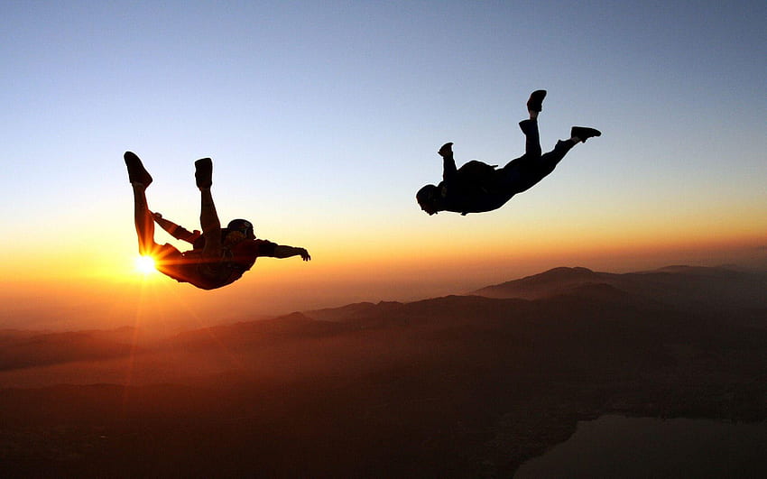낙하산 - 좋은 아침 스카이 다이빙 HD 월페이퍼