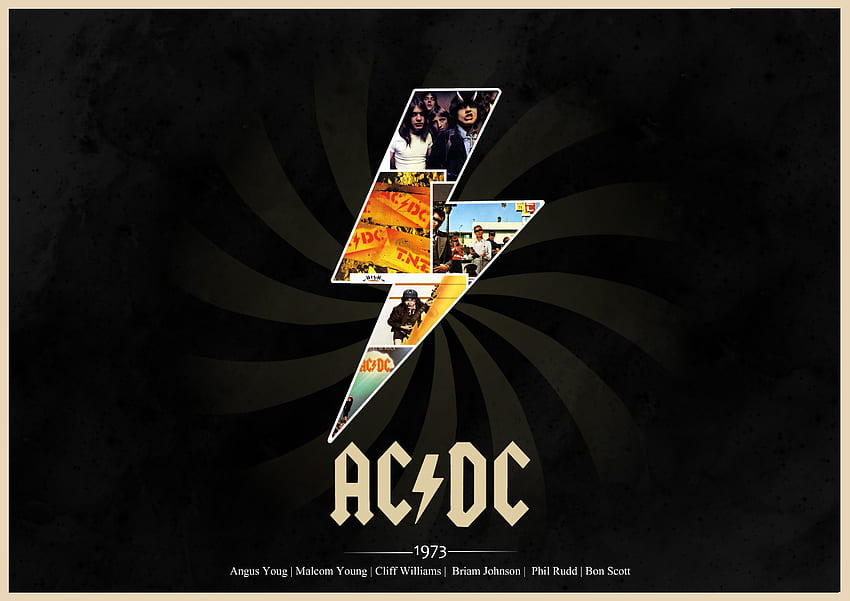 AC DC, lightning, acdc, black, music, hard rock, band, rock HD wallpaper