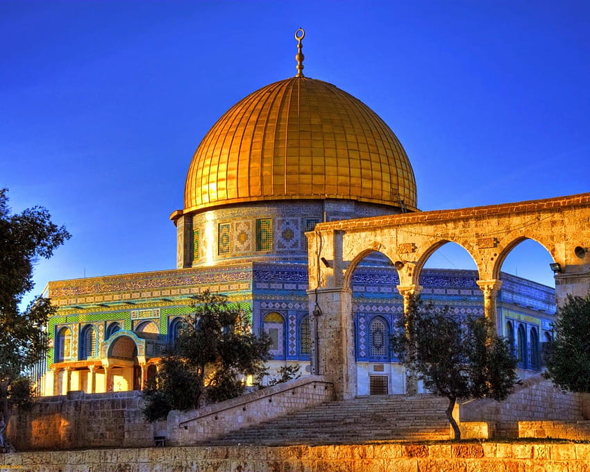 Moschea Al-Aqsa. Nasir Al Mulk, Nuova Gerusalemme Sfondo HD