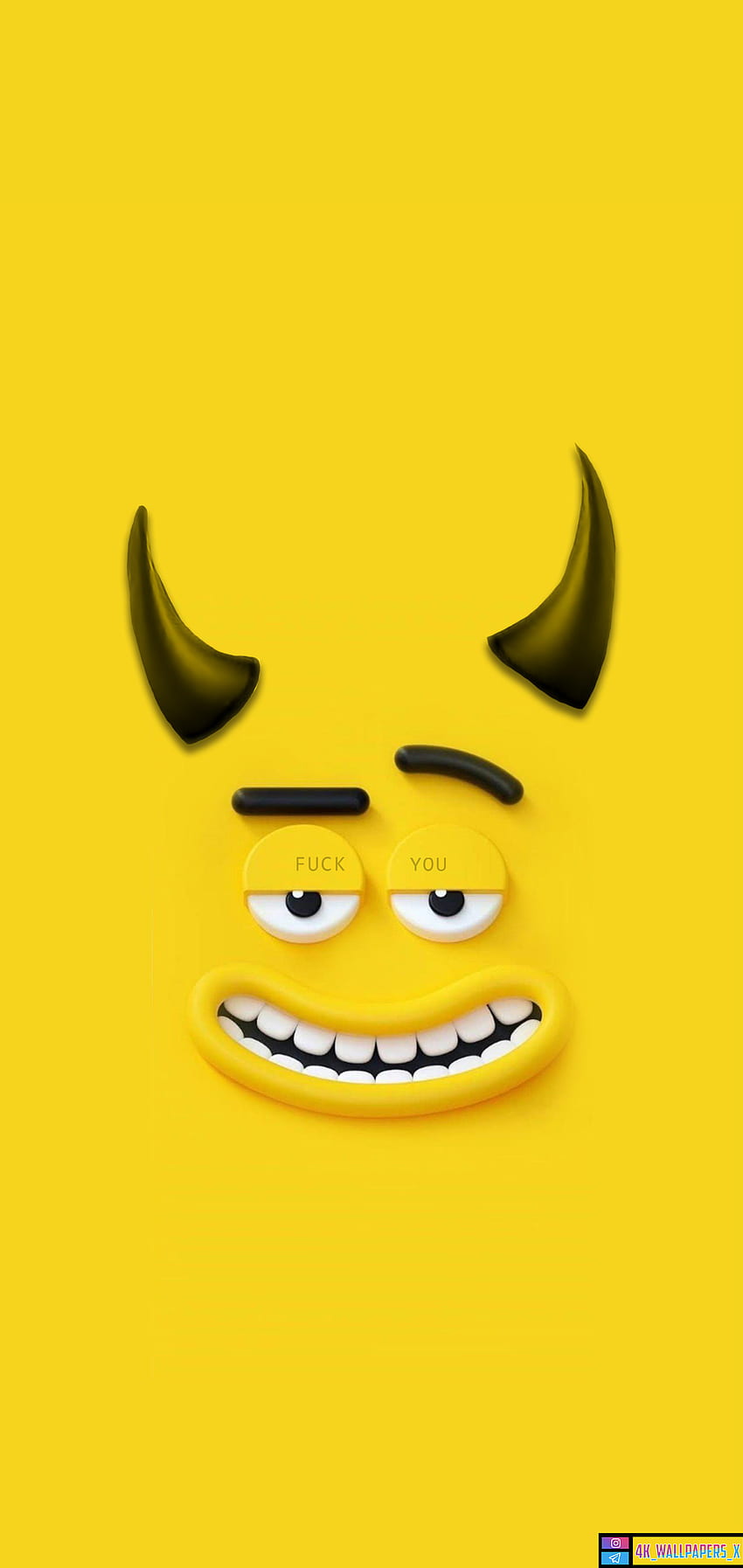 Cartoon face, love, emoji, devil, faces HD phone wallpaper
