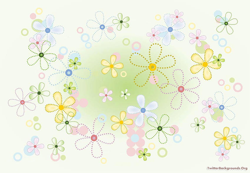 flowers in stitch, stitches, flowers, little HD wallpaper