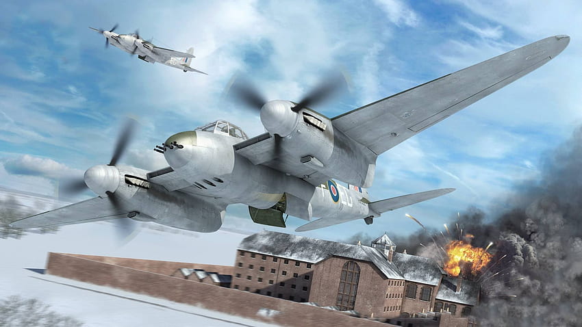 de havilland mosquito bombardiere multiuso britannico combattente notturno della seconda guerra mondiale art Sfondo HD