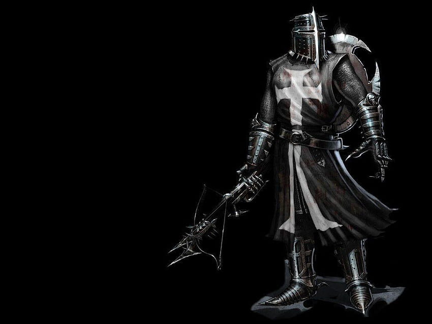 기사단 기사단. Knights Templar, 육군 흑기사 및 강력한 기사, Cool Teutonic Knight HD 월페이퍼