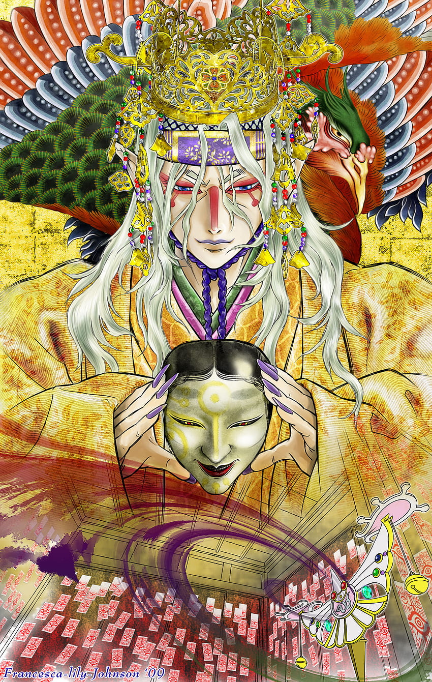 Mononoke kusuriuri kayo traditional clothes mask dark polychromatic  Anime HD wallpaper  Peakpx