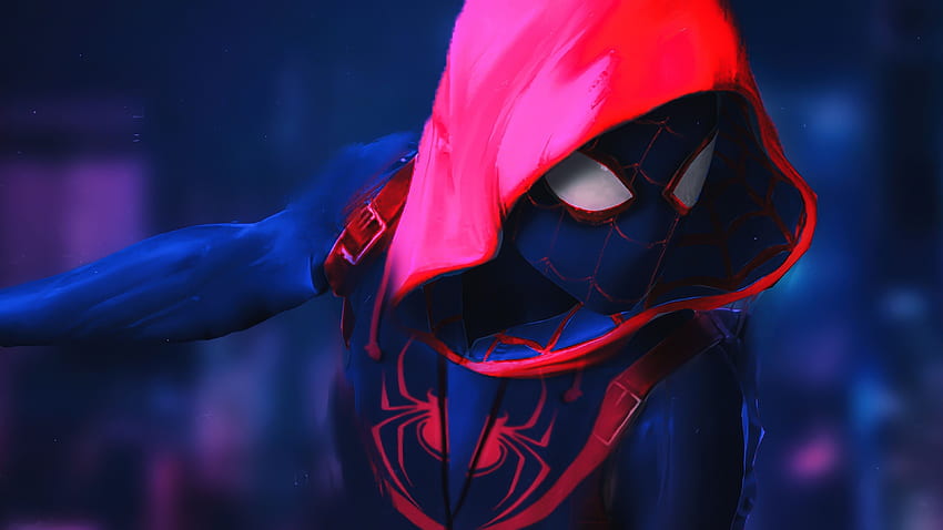 Spider Man: Into The Spider Verse, felpa con cappuccio, animazione per U TV Maiden, Spider Men Sfondo HD