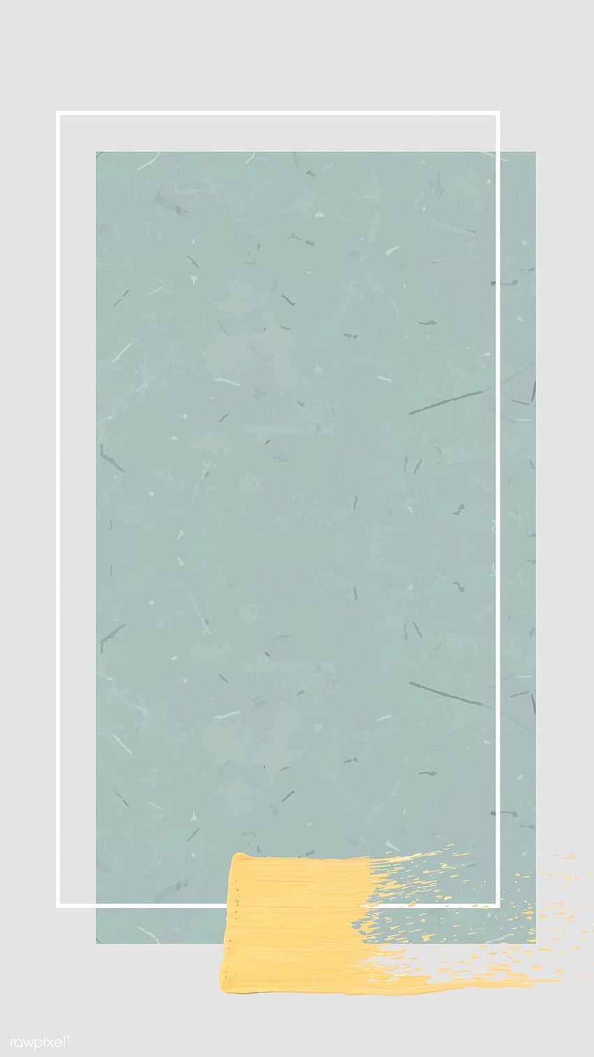 premium vector of White frame with a yellow brushstroke on cyan HD phone wallpaper