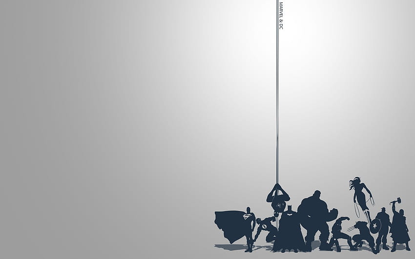 Full View and Dc And Marvel Comics, Avengers Silhouette HD wallpaper