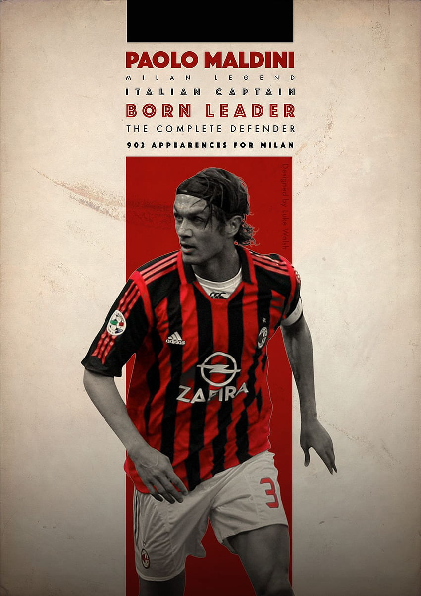 Futbol Efsaneleri - Paolo Maldini - A.C. Milan HD telefon duvar kağıdı