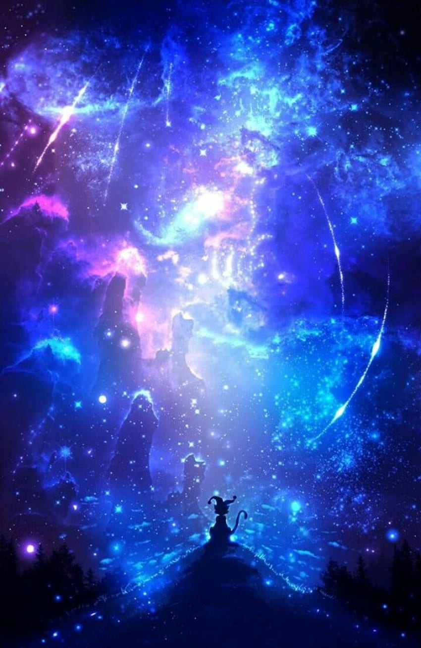 Galaxy Anime Blue: Màu xanh của vũ trụ và màu xanh của Anime cùng hội tụ trong hình ảnh \