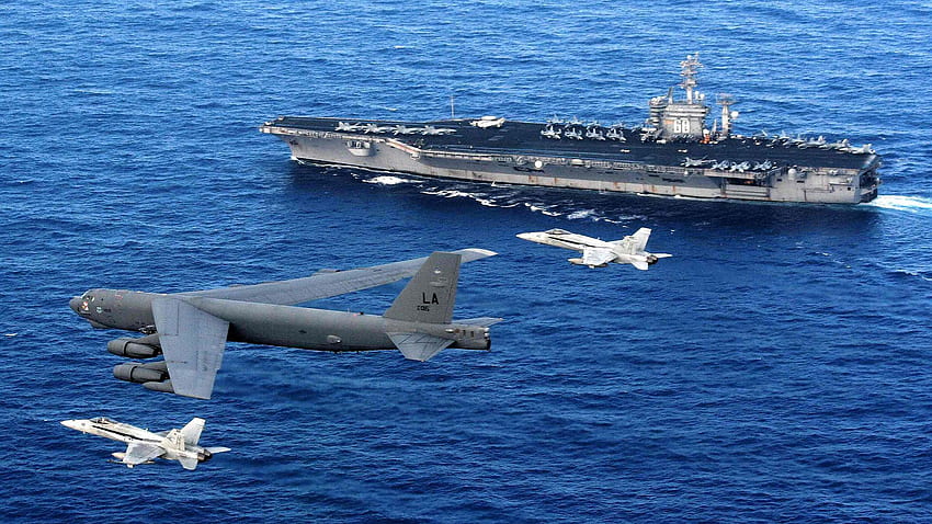 Aircraft Carrier With B 52 Stratofortress . HD wallpaper