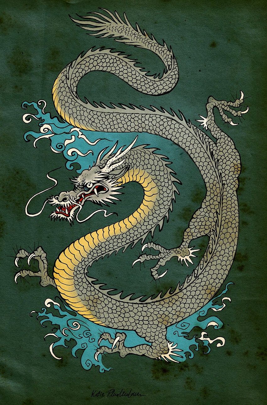 Japanese Dragon as a Cultural Icon, Japanese Tribal HD phone wallpaper