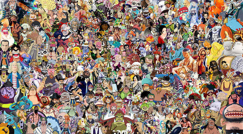 Perona (One Piece) y , One Piece Collage fondo de pantalla