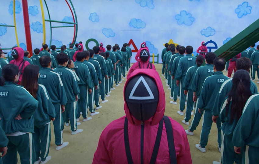 Mira el avance de la próxima serie de supervivencia coreana de Netflix 'Squid Game', Squid Game Mask fondo de pantalla