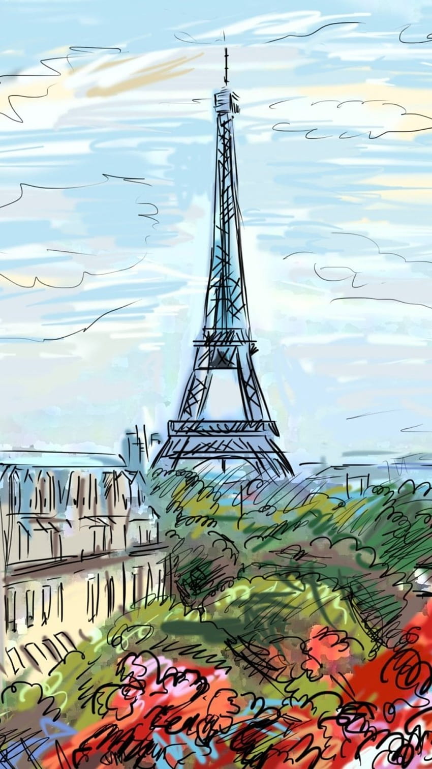 Man Made Paris, Paris Watercolor HD phone wallpaper