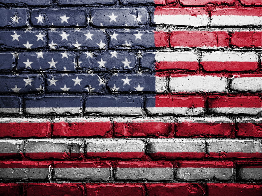 Usa, Texture, Textures, Paint, Wall, United States, America, Flag, Brick, Symbolism HD wallpaper